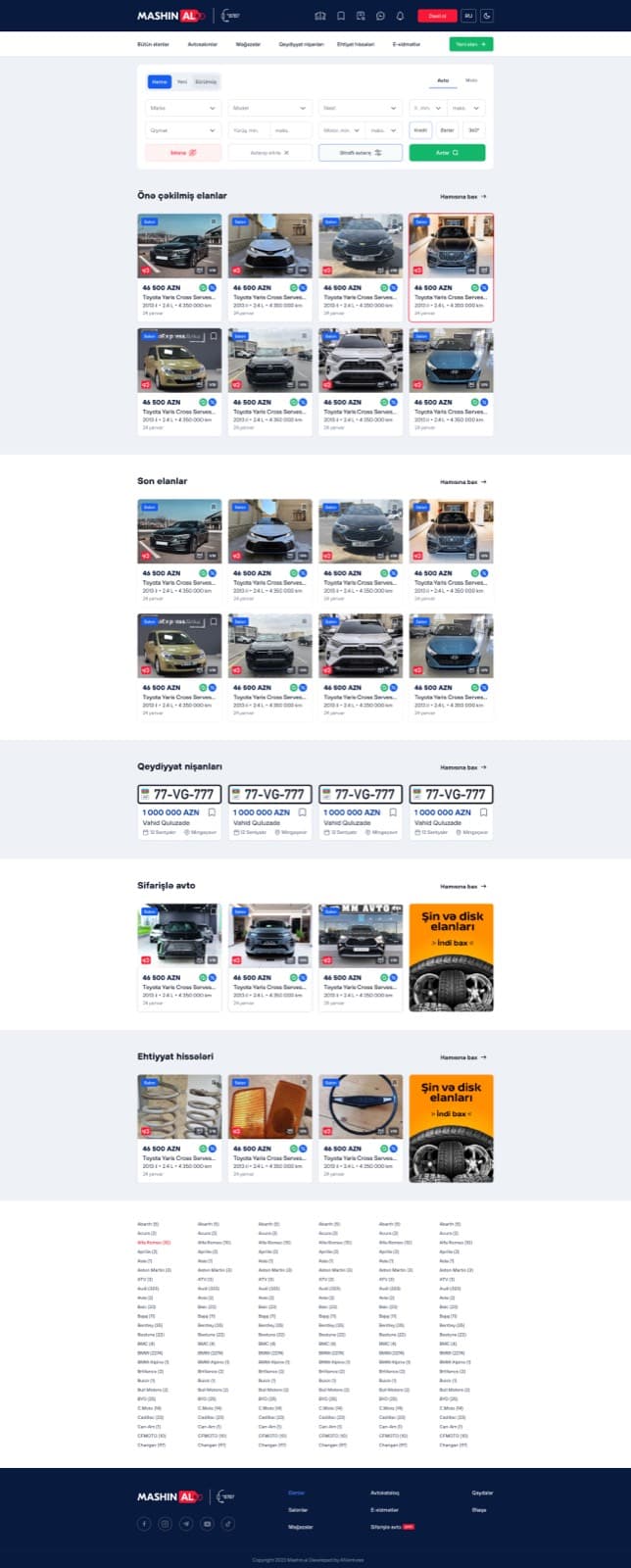 Mashin.AL — Automotive Marketplace & E-Services Platform